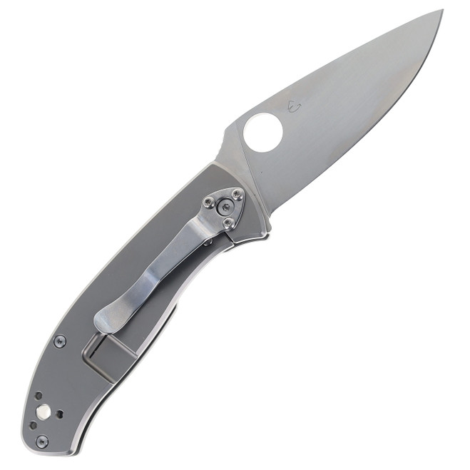  Spyderco Tenacious RIL Folding Knife Bead Blast Titanium Handle