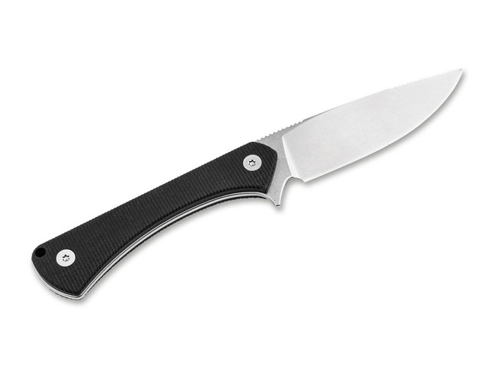 Boker Brasa Fixed Blade Knife Black G10 Handle 440C Drop Point