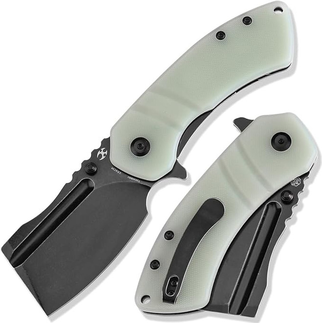 Kansept M Korvid Folding Knife Jade G10 Handle 154CM Plain Black Blade T2030B6U