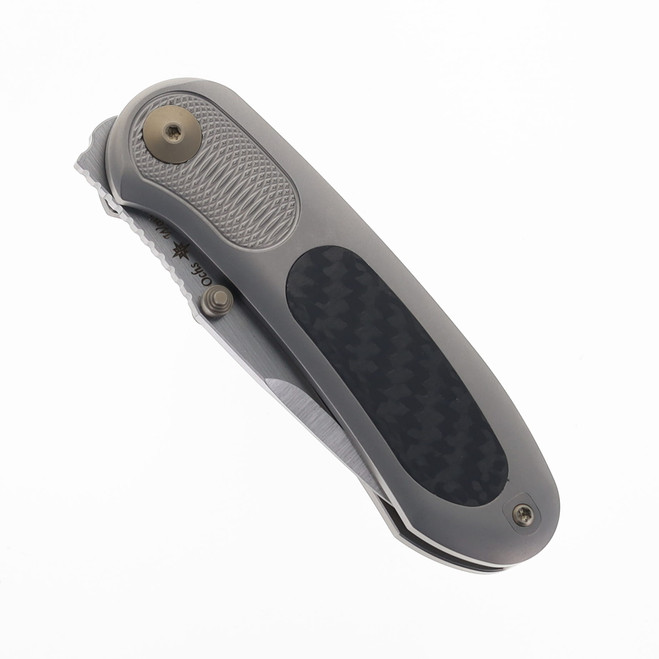 Ochs Worx Lontra EDX Folding Knife Black Twill Carbon Fiber Handle