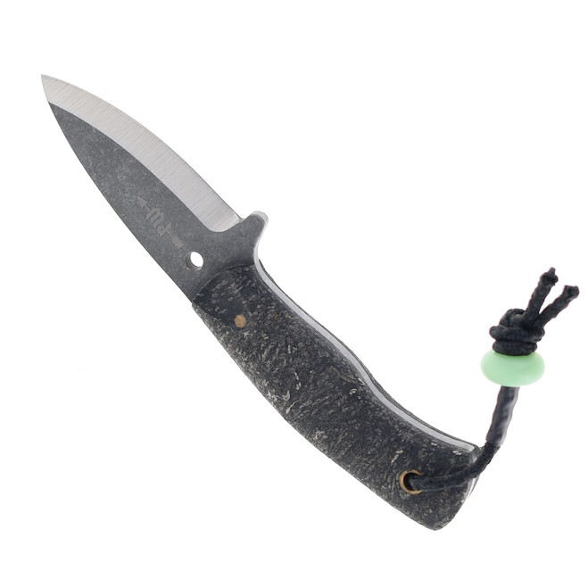Primitive Woodsman Fixed Blade Knife Black Micarta Handle 80CrV2 Plain Edge