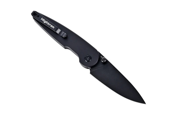 ナイフ Hightron Birdidi Folding Knife Black Aluminum Handle D2 Plain