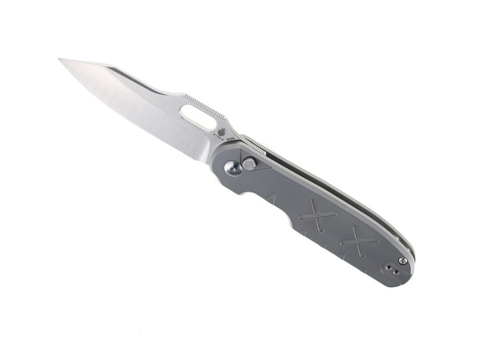 WMK  Exclusive Kizer Yue Cormorant Button Lock Folding Knife Titanium Handle  M390 Sheepsfoot Plain Edge KI4562E4 WMK  Exclusive Kizer Yue Cormorant Button Lock Folding Knife Titanium Handle  M390 Sheepsfoot Plain Edge KI4562E4