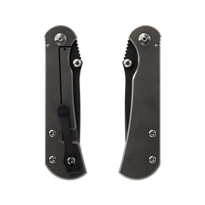 Toor Merchant 2.0 Stone Fixed Blade Knife Black Titanium Handle S35VN Plain Black Blade