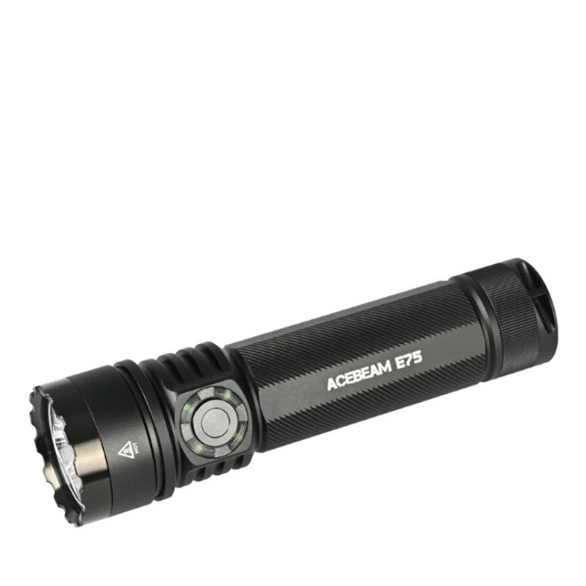 Acebeam E75 Black High-performance Flashlight Cool White 6500K LEDs Max Output 4500 Lumens