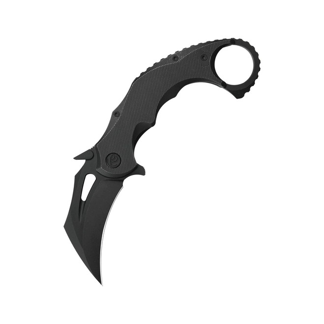 KB Wrath Folding Knife Black Titanium Handle M390 Karambit Plain Edge Blackwash Finish KB271C KB Wrath Folding Knife Black Titanium Handle M390 Karambit Plain Edge Blackwash Finish KB271C