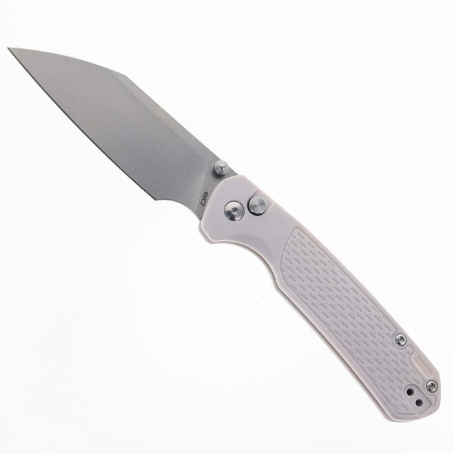 CJRB Pyrite-Light Folding Knife Grey FRN Handle S90V Plain Edge J1945G-GY