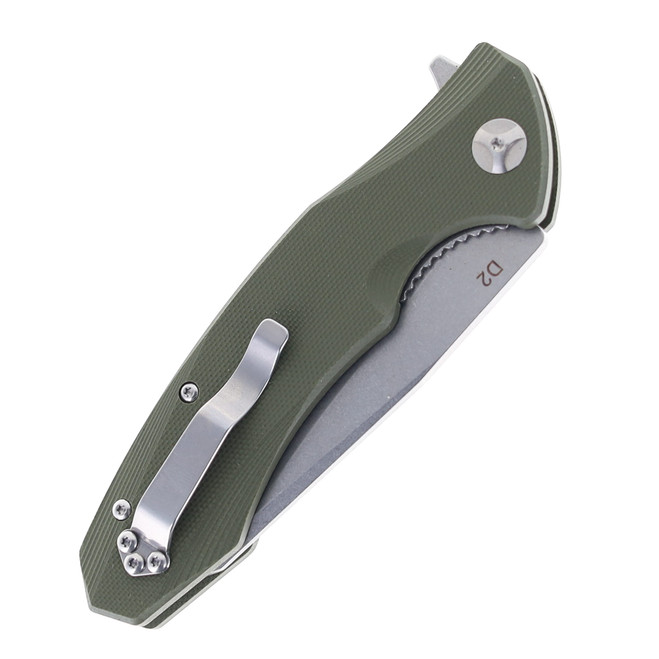 FreeTiger Folding Knife Green G10 Handle D2 Plain Edge FT928-GR