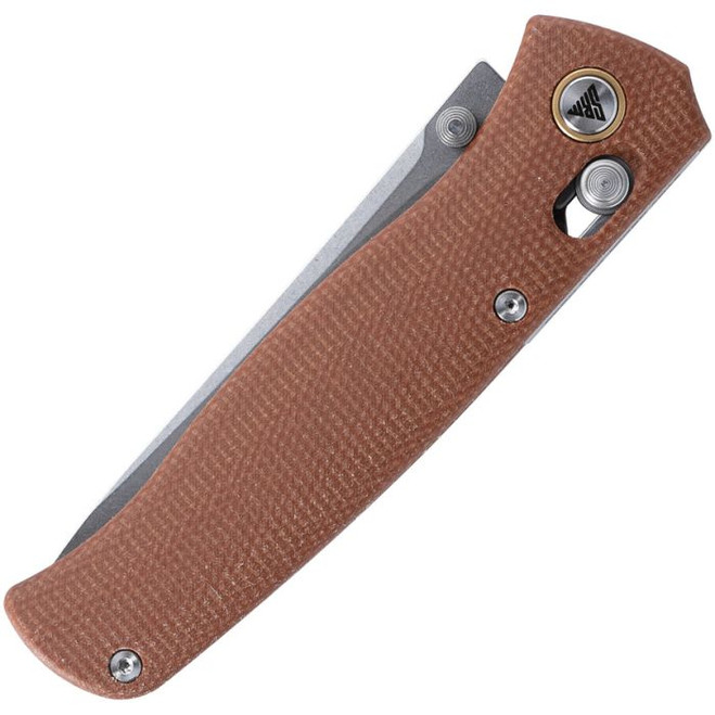 SRM 255L Folding Knife Brown G10 Handle 10Cr15CoMoV Plain Edge