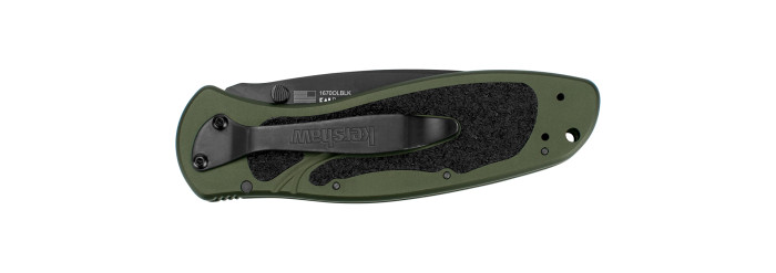 Kershaw Ken Onion Blur Folding Knife Plain Edge Black blade Olive