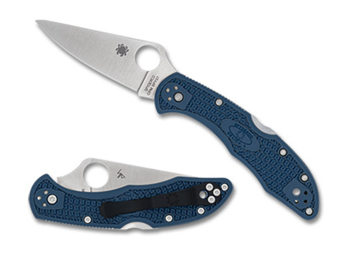 Spyderco Delica 4 Folding Knife Blue FRN Handle SPY27 Plain Edge C11PCBL