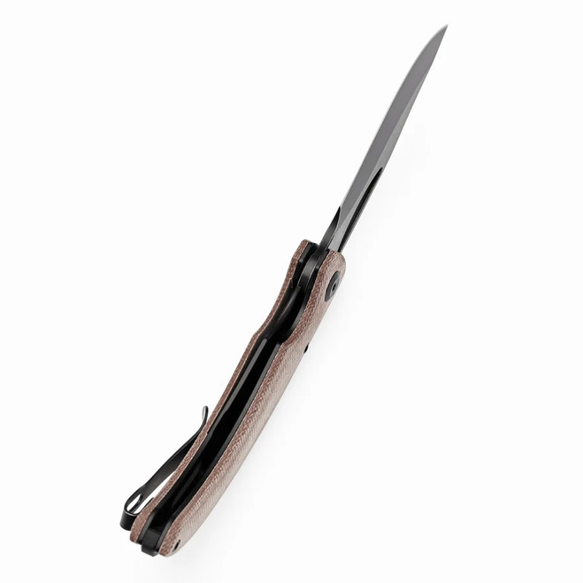 Tenable Gideon Folding Knife Brown Micarta Handle Nitro-V Plain
