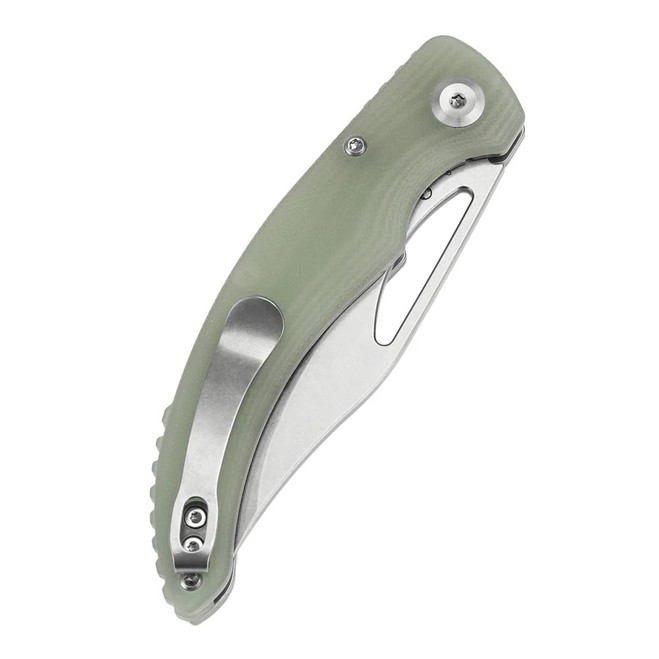 Tenable Gideon Folding Knife Jade G10 Handle Nitro-V Plain Edge Stonewash Finish T1119A3