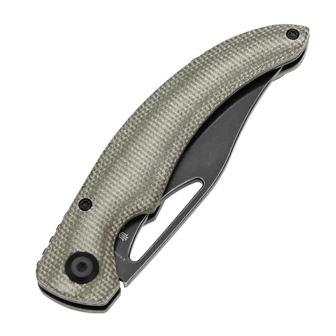 Tenable Gideon Folding Knife Green Micarta Handle Nitro-V Plain