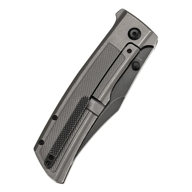 Kansept Bison Folding Knife Grey Titanium Handle S35VN Plain Edge Blackwash Finish K1108A3 Kansept Bison Folding Knife Grey Titanium Handle S35VN Plain Edge Blackwash Finish K1108A3