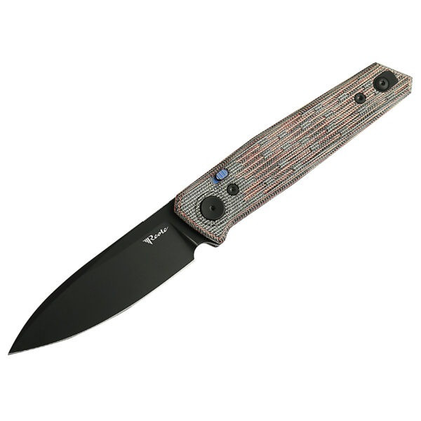 Reate PL-6 Folding Knife Red/Black Micarta Handle Nitro-V Plain