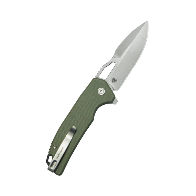 Kubey RDF Pocket Knife Green G-10 Handle 3.11