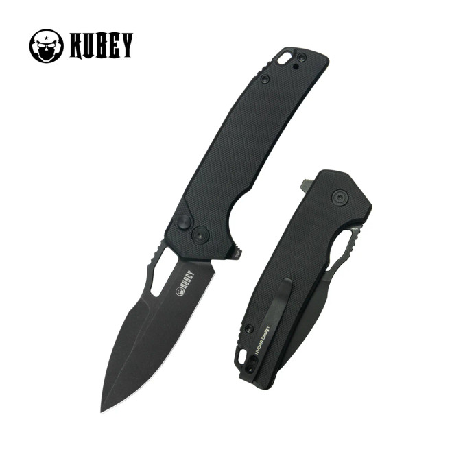 Kubey RDF Pocket Folding Knife Black G-10 Handle 3.11" Blackwash 14C28N Blade Knife KU316G Kubey RDF Pocket Folding Knife Black G-10 Handle 3.11" Blackwash 14C28N Blade Knife KU316G
