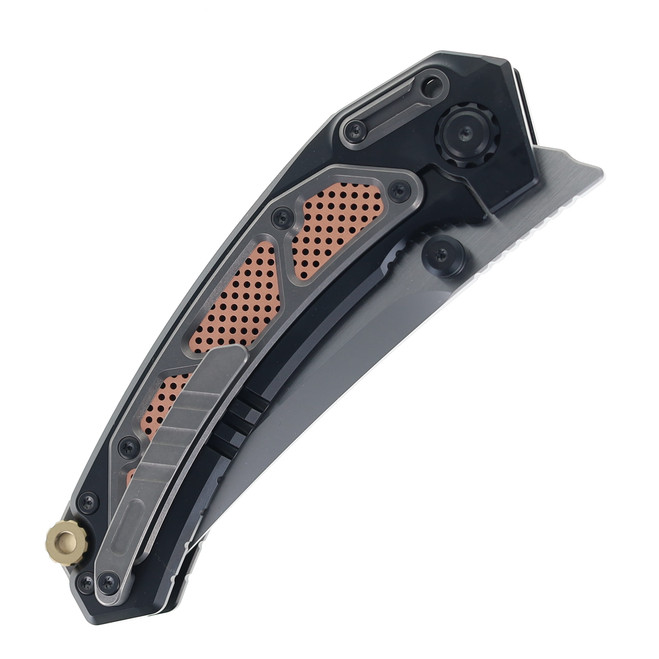 Maxace Blacklight 01 Folding Knife Black Titanium/Brass/Copper