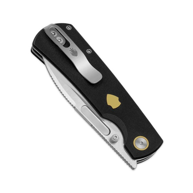 Kizer Retro Folding Knife Black G10/Brass Handle Nitro-V