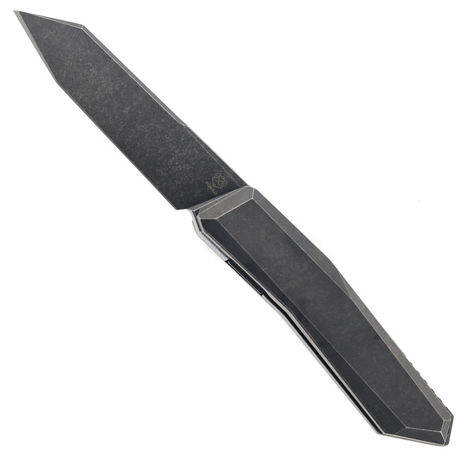Poikilo Prism Large -S2 Folding Knife Titanium Handle M398 Plain Edge Dark Stonewash Finish
