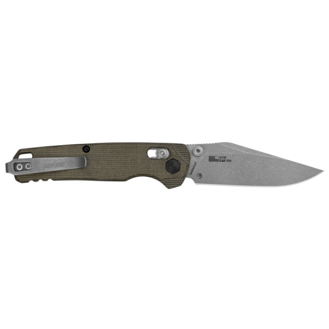 Kershaw Bel Air Clip Point Folding Knife Tan Micarta Working