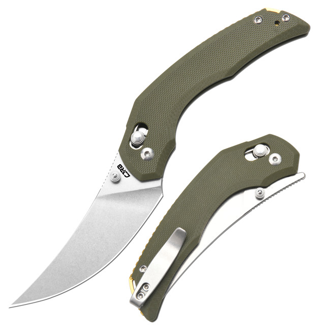 CJRB Folding Knife Green G10 Handle AR-RPM9 Persian Plain