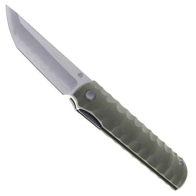 【OG】 North Mountain Blades LEE Folding Knife Green G10 Handle Tanto
