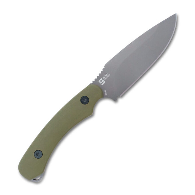 RoseCraft F1 Fixed Blade Knife OD Green/Red G10 Handle 1095 Drop