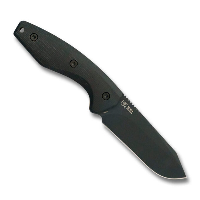 RoseCraft F1 Fixed Blade Knife Black Linen Micarta/Yellow