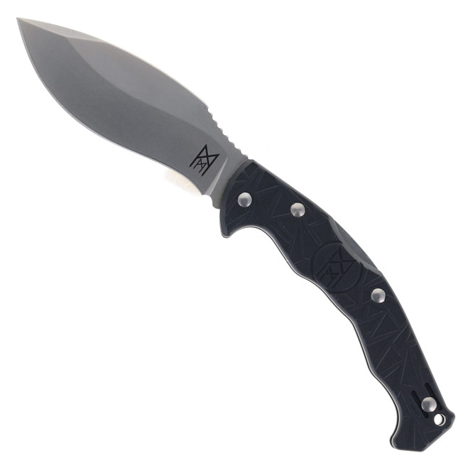 Midgards EDC Kukri Mini Odin's Toothpick Folding Knife Black FRN Handle Plain Edge