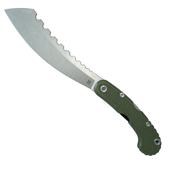Midgards Parang Folding Knife Olive Green G10 Handle D2 Plain Edge