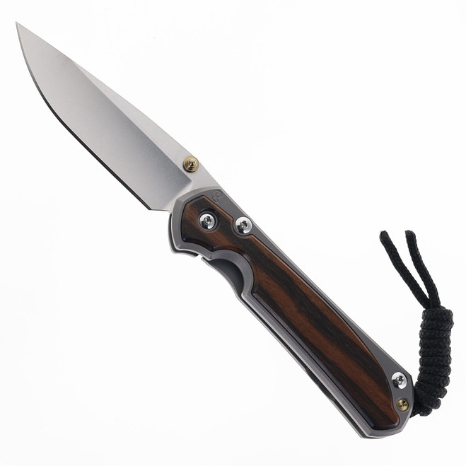 Chris Reeve Small Sebenza Macassar Ebony Inlay Pocket Knife Glass Blasted Titanium Handle Stonwashed Magnacut Blade S31-1116 Chris Reeve Small Sebenza Macassar Ebony Inlay Pocket Knife Glass Blasted Titanium Handle Stonwashed Magnacut Blade S31-1116