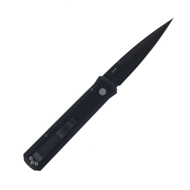 Protech Godfather Auto Knife Black Aluminum Handle 154CM Spear