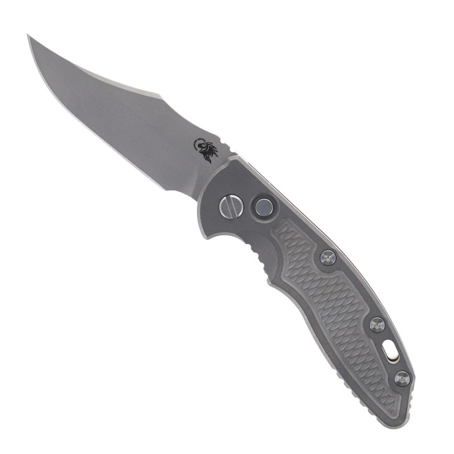 Hinderer Automatic XM-18 3.5"  Pocket Knife Working Finish Titanium Handle Bowie S45VN Blade RH-XM18-AUTO-WF