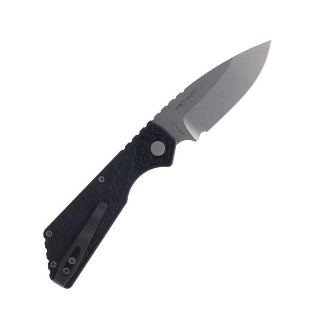 Protech Gridlock Auto Knife Black Aluminum Handle Magnacut Drop
