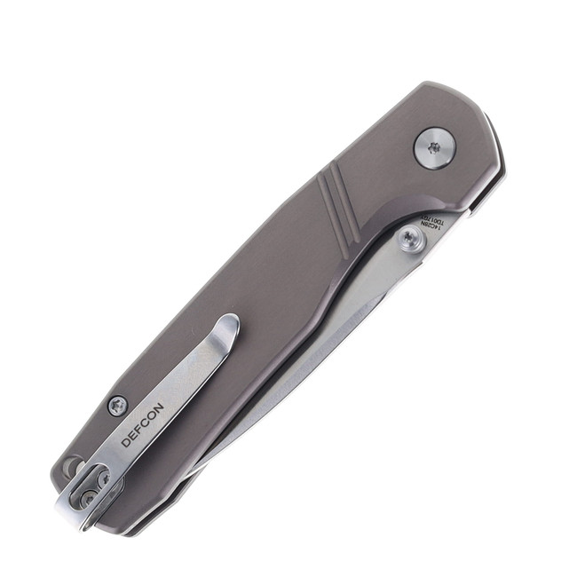 Defcon Delta Folding Knife Gunmetal Gray Aluminum Handle