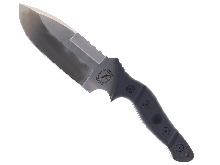 Sniper Bladeworks Mamu Fixed Blade Knife Black G10 Handle 420HC Plain Satin Blade MAMUBLKSAT