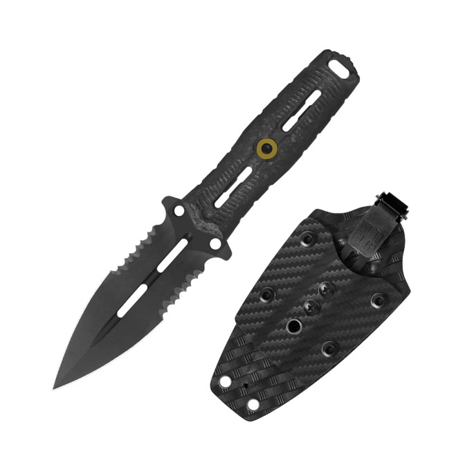 Kizer Norcross Fixed Blade Knife Carbon Fiber Handle M390 Spear Point Plain Edge