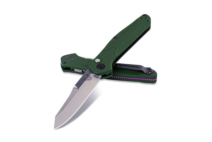 Benchmade Osborne Auto Knife Green Alum Handle S30V Reverse Tanto 9400 Benchmade Osborne Auto Knife Green Alum Handle S30V Reverse Tanto 9400