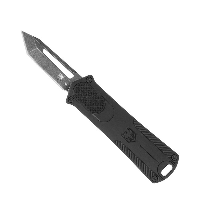 オーダー用 CobraTech California OTF Auto Knife Black Aluminum Handle D2 Plain