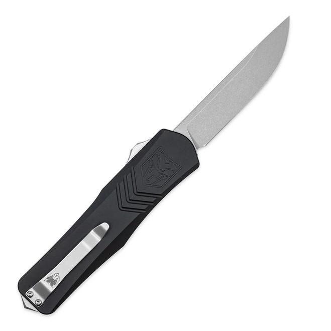 CobraTec Large FS-X Gen II OTF Auto Knife Black Aluminum Handle D2