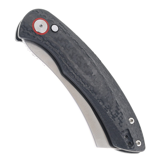 RED HORSE HELL RAZOR P SERIES AUTO CARBON FIBER HANDLE SATIN S35V