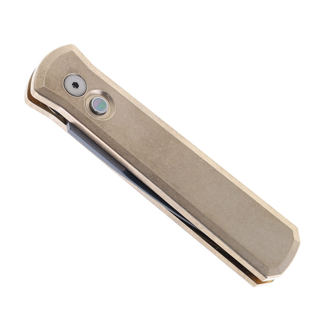 Protech Godson Auto 7111 AlBronze Handle DLC 154CM Blade Pearl