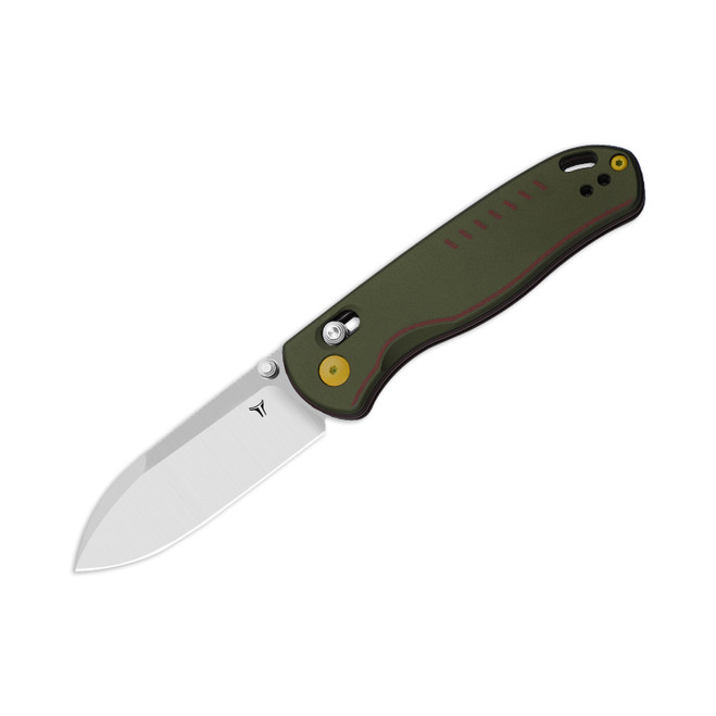 "Bounty Hunter"  WMK Exclusive Kizer Drop Bear Folding Knife Green Aluminum Handle S90V Blade Ki3619E4