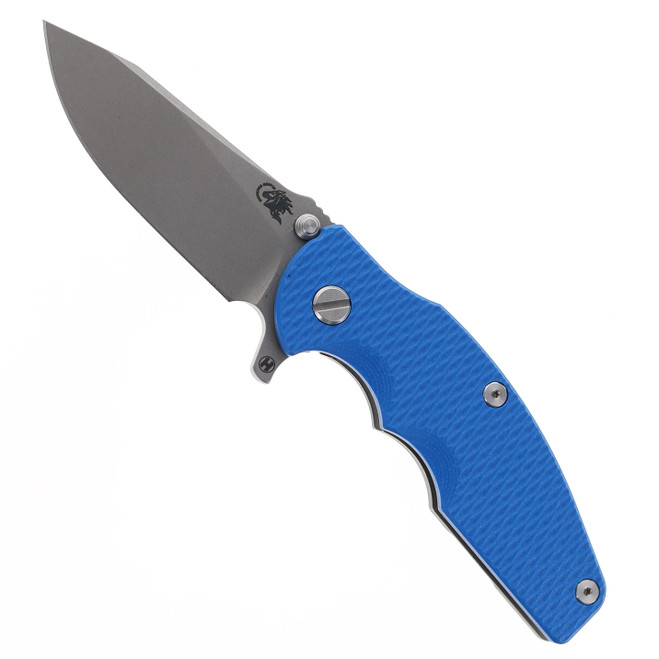 Hinderer Jurassic Slicer Folding Knife Blue G10 Handle