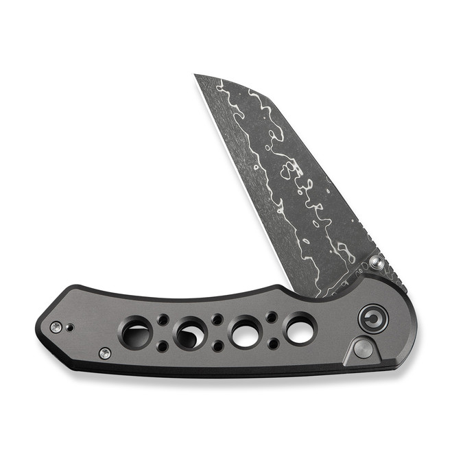 専用3 Civivi Pragma Prime Folding Knife Gray Aluminum Handle Damascus