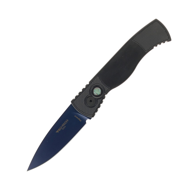 Pro-Tech Tactical Response 2 Auto Knife Black Aluminum Handle Magnacut Drop Point Plain Saphire Blue Blade T203-SB Pro-Tech Tactical Response 2 Auto Knife Black Aluminum Handle Magnacut Drop Point Plain Saphire Blue Blade T203-SB