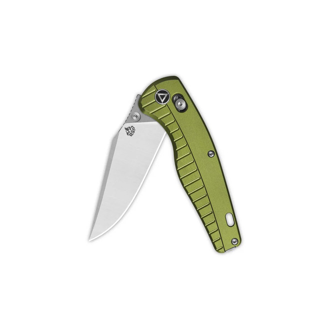 QSP Reptile Folding Knife OD Green Aluminium Handle 14C28N Clip
