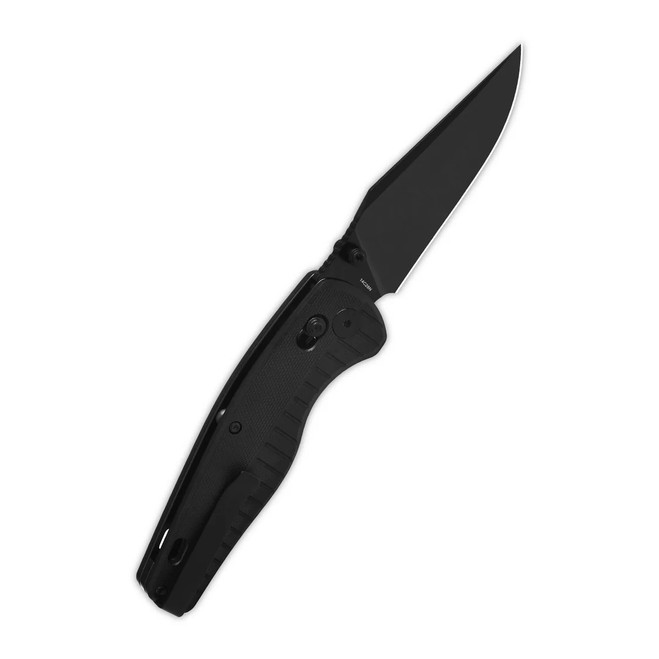 QSP Reptile Folding Knife Black G10 Handle 14C28N Clip Point Plain Edge QS165-C2
